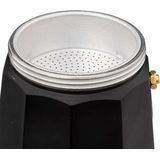 Percolator Zwart - 6 Kops – Espresso Koffiemaker – Moka Pot – RVS - Aluminium - Espressomaker
