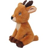 Knuffeldier Hertje Sammy - zachte pluche stof - bosdieren knuffels - bruin - 24 cm