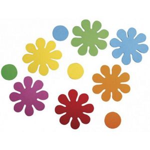 Crepla ponsdeeltjes bloemen zelfklevend 160x stuks - Knutselen/Hobby - Plak bloemen