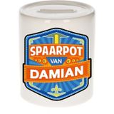 Kinder spaarpot voor Damian - keramiek - naam spaarpotten