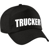 Trucker / vrachtwagenchauffeur verkleed pet zwart voor dames en heren - trucker baseball cap - carnaval / kostuum