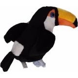 Pluche toekan tropische vogel knuffel 14 cm - Speelgoed of decoratie vogels