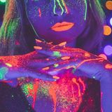 PaintGlow Face/Body paint set - roze/groen/oranje - 3x13 ml - neon/glow in the dark - waterbasis