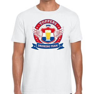 Toppers Wit Toppers drinking team t-shirt  / shirt  wit Toppers team heren