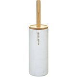 Witte toiletborstel - Bamboe en polyresin