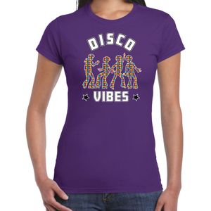 Bellatio Decorations disco verkleed t-shirt dames - jaren 80 feest outfit - disco vibes