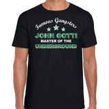 John Gotti famous gangster cadeau t-shirt zwart heren - Tekst /  verkleed outfit / kostuum