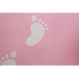 Roze loper met baby voetjes