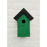 Houten Vogelhuisje/Nestkastje 22 cm - In Het Zwart/Groen Maken - Dhz Schilderen Pakket