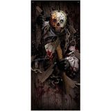 Fiestas Horror deur scenesetter/deurposter - moordenaar met bijl - Halloween thema versiering - 180 x 80 cm