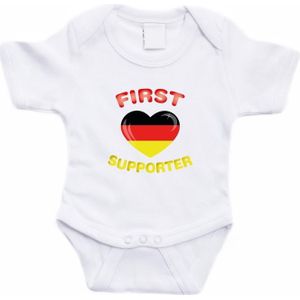 Wit First Duitsland supporter rompertje baby - Babykleding