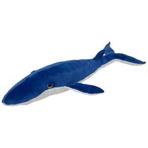 Pluche Knuffel Blauwe Vinvis Walvis van 95 cm - Speelgoed Knuffeldieren Walvissen