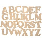 52x Houten alfabet letters 4 cm - Knutselmateriaal/hobbymateriaal/decoratiemateriaal houten letters A t/m Z