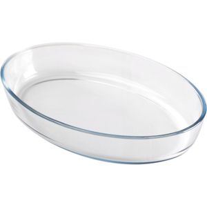 Chef Traiteur Ovenschaal van borosilicaat glas - ovaal - 4 Liter - 40 x 27 x 7 cm