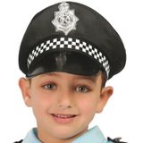Verkleed accessoires zwarte agent/politie pet voor kinderen - Verkleedkleding