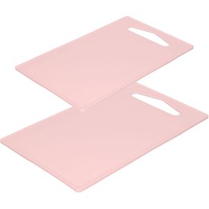 Kunststof snijplanken set van 2x stuks oud roze 27 x 16 en 36 x 24 cm - Keuken/koken accessoires