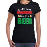 Wonderful beer fout Kerst bier t-shirt - zwart - dames - Kerstkleding / Kerst outfit