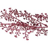 Cosy at Home kerstboom glitter guirlande/slinger - 2x - rood - 180 cm
