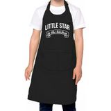 Little star in the kitchen Keukenschort kinderen/ kinder schort zwart voor jongens en meisjes