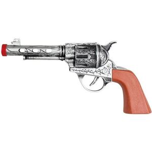 Western revolver/pistool zilver 22 cm