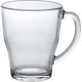 Glazen theepot met filter/infuser van 1,5 liter met 6x stuks theeglazen van 350 ml