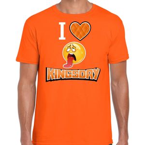 Bellatio Decorations Oranje Koningsdag t-shirt - I love kingsday - heren
