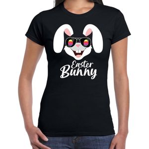 Easter bunny / Paashaas t-shirt / shirt - zwart - dames - Foute kleding / outfit Pasen