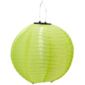 Groene solar party lampionnen op zonne energie 30 cm - Zomer tuin artikelen - Feestartikelen versiering