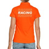 Racing supporter / race fan polo shirt oranje voor dames - race fan / race supporter / coureur supporter
