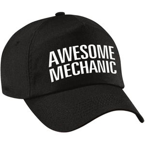 Awesome mechanic pet / cap zwart voor volwassenen - baseball cap - cadeau petten / caps