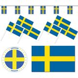 Feestartikelen Zweden versiering - pakket - Zweedse feestversiering