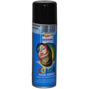Carnaval verkleed haar verf/spray - zwart - spuitbus - 111 ml