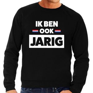 Zwart Ik ben ook jarig sweater - Trui voor heren - Koningsdag kleding