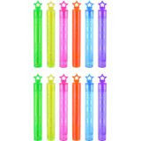 24x Bellenblaas Buisjes Neon Kleuren met Ster Dop 4 ml Voor Kinderen - Uitdeelspeelgoed