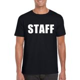 Staff tekst t-shirt zwart heren