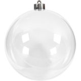 3x Transparante DIY kerstballen 13,5 cm - Kerstversiering/decoratie