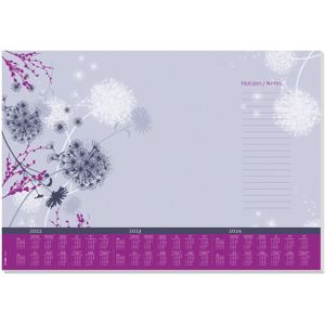 Bureau onderlegger/placemat van papier 59.5 x 41 cm - Kalender - 30 vellen - Bureau beschermer / placemat