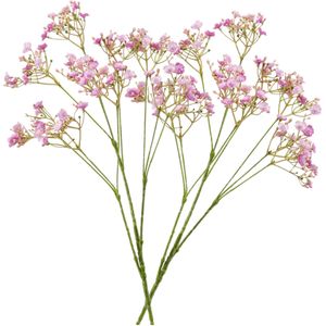 7x stuks kunstbloemen Gipskruid/Gypsophila takken fuchsia roze 68 cm - Kunstplanten en steelbloemen