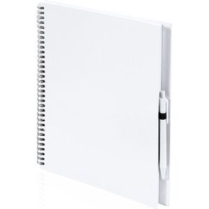 Schetsboek witte harde kaft A4 formaat - 80x vellen blanco papier - Teken boeken