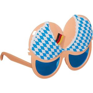 Oktoberfest thema fun/feestbril met Duitse borsten - Verkleed accessoires