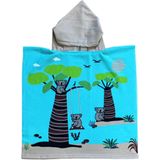 Set van bad cape/poncho met strand/badlaken microvezel - Strandhanddoeken voor kinderen met koalas
