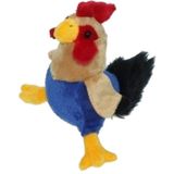 Pluche kippen/hanen knuffel van 20 cm met geel pluche kuiken 16 cm - Paas/pasen decoratie