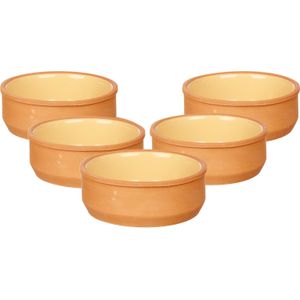 La Dehesa - Set 18x tapas/creme brulee schaaltjes terracotta/geel 12cm