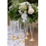 Santex verjaardag feest champagneglazen - leeftijd - 48x - 60 jaar - goud - kunststof