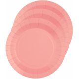 Santex Feest/verjaardag borden set - 40x stuks - roze - 17 cm en 22 cm