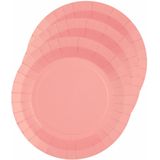 Santex Feest/verjaardag borden set - 40x stuks - roze - 17 cm en 22 cm