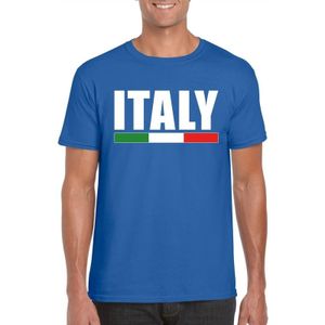 Blauw Italy/ Italie supporter shirt heren