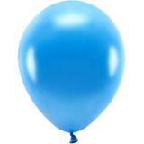 100x Blauwe ballonnen 26 cm eco/biologisch afbreekbaar - Milieuvriendelijke ballonnen - Feestversiering/feestdecoratie - Blauw thema - Themafeest versiering