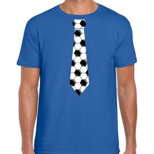 Blauw fan t-shirt voor heren - voetbal stropdas - Voetbal supporter - EK/ WK shirt / outfit
