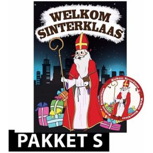 Deurposter met 50 onderzetters Sinterklaas